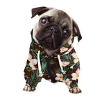 Tropical Frangipani Flower Print Dog Zip Up Hoodie