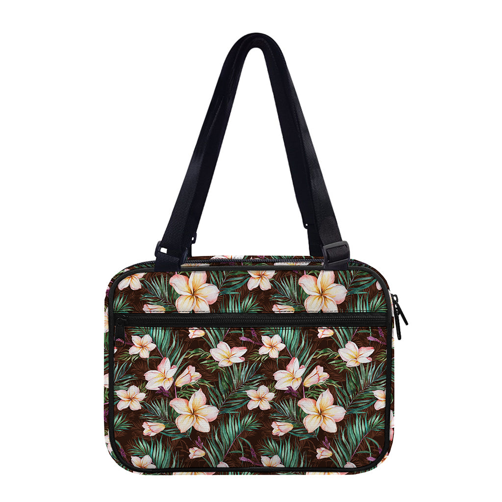 Tropical Frangipani Flower Print Double Strap Bible Bag