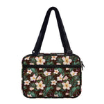 Tropical Frangipani Flower Print Double Strap Bible Bag