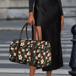 Tropical Frangipani Flower Print Duffle Bag