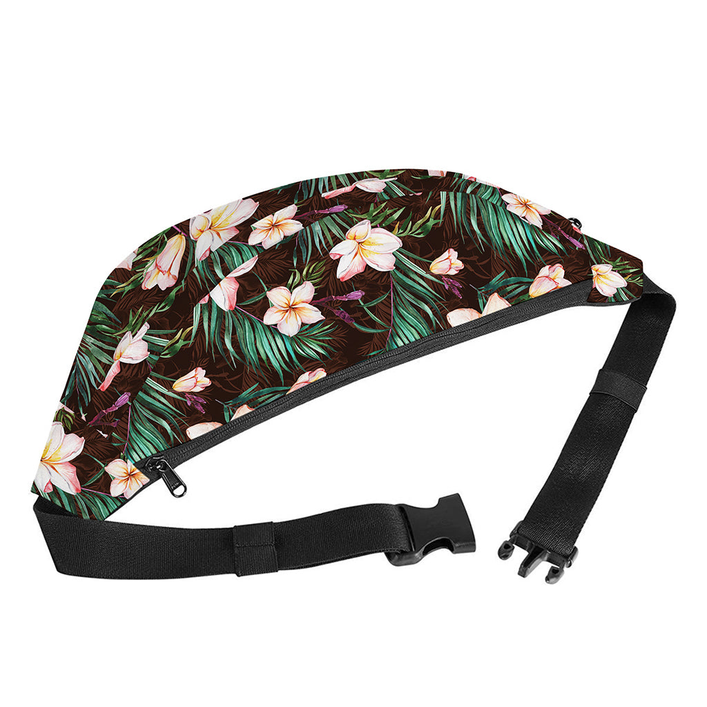 Tropical Frangipani Flower Print Fanny Pack