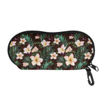 Tropical Frangipani Flower Print Glasses Case