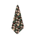 Tropical Frangipani Flower Print Hand Towel