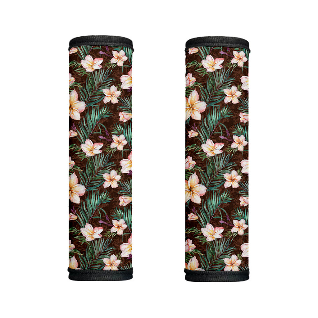 Tropical Frangipani Flower Print Handle Covers