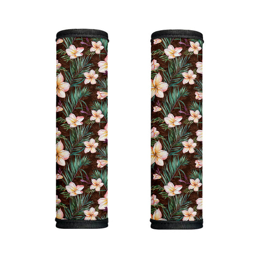 Tropical Frangipani Flower Print Handle Covers
