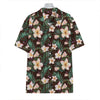 Tropical Frangipani Flower Print Hawaiian Shirt