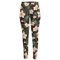 Tropical Frangipani Flower Print High-Waisted Pocket Leggings