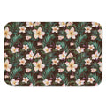 Tropical Frangipani Flower Print Indoor Door Mat