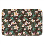 Tropical Frangipani Flower Print Indoor Door Mat