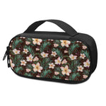 Tropical Frangipani Flower Print Insulin Cooler Travel Case