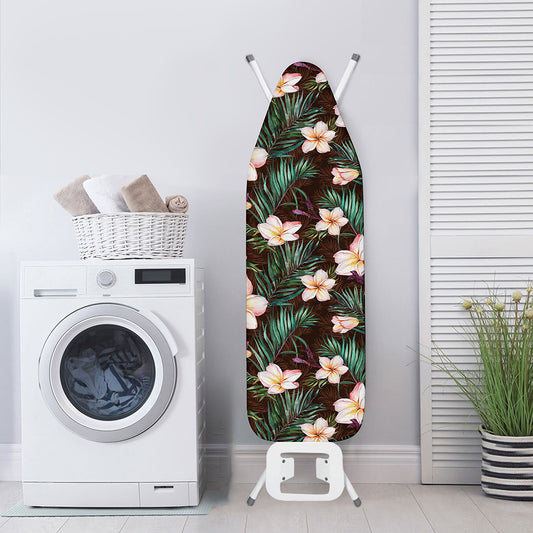 Tropical Frangipani Flower Print Ironing Board Cover