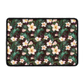 Tropical Frangipani Flower Print Kitchen Mat