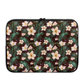 Tropical Frangipani Flower Print Laptop Sleeve