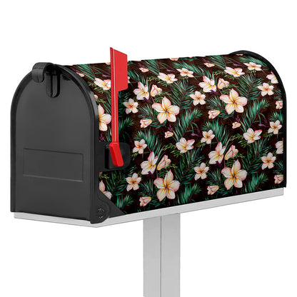 Tropical Frangipani Flower Print Mailbox Cover