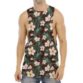 Tropical Frangipani Flower Print Men's Muscle Tank Top