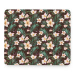 Tropical Frangipani Flower Print Mouse Pad