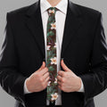 Tropical Frangipani Flower Print Necktie