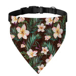 Tropical Frangipani Flower Print Over The Collar Dog Bandana