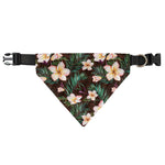 Tropical Frangipani Flower Print Over The Collar Dog Bandana