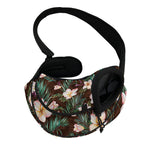 Tropical Frangipani Flower Print Pet Sling Carrier