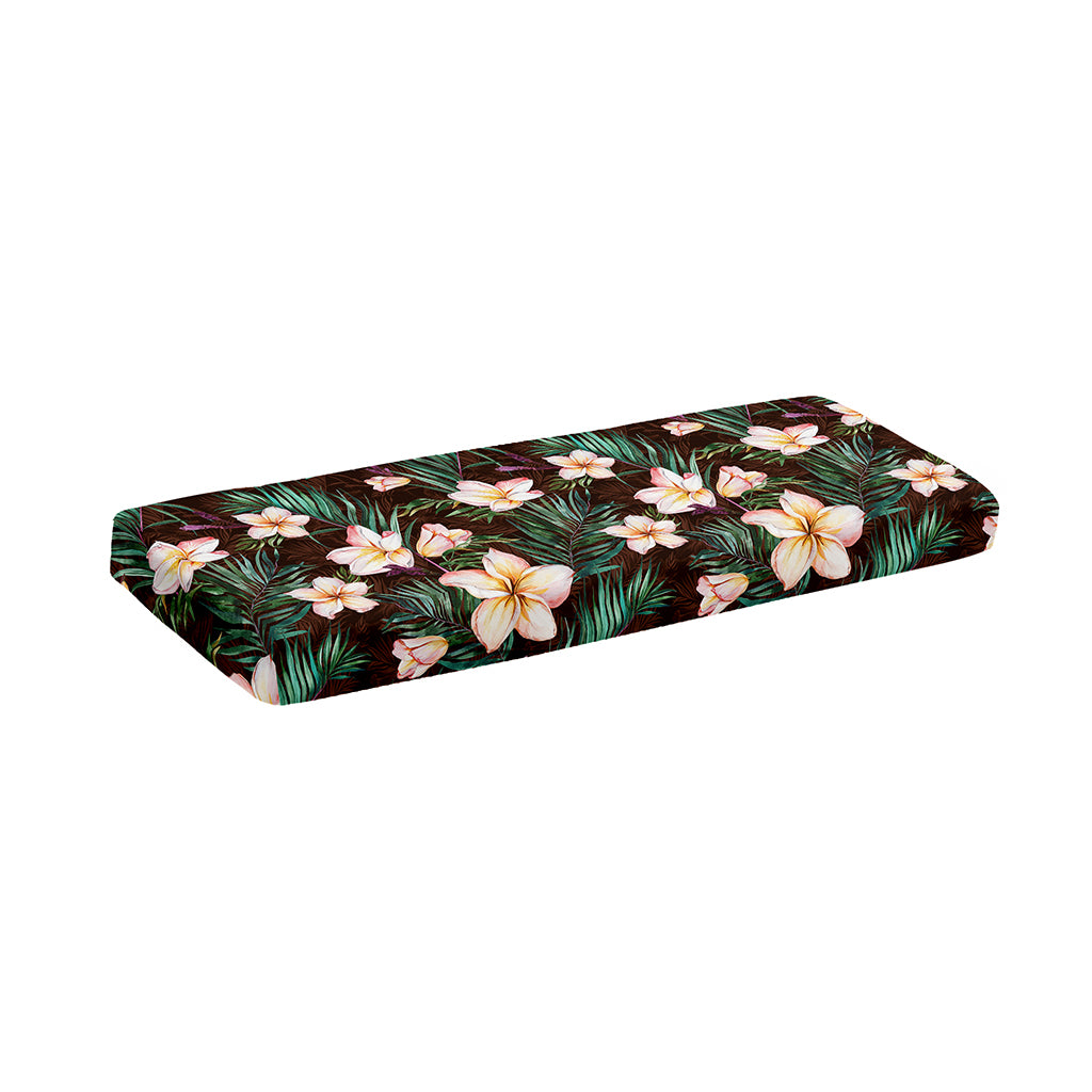 Tropical Frangipani Flower Print Piano Keyboard Cover