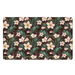 Tropical Frangipani Flower Print Polyester Doormat