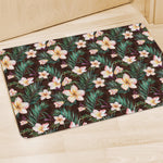 Tropical Frangipani Flower Print Polyester Doormat
