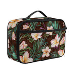 Tropical Frangipani Flower Print Portable Lunch Bag