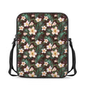 Tropical Frangipani Flower Print Rectangular Crossbody Bag