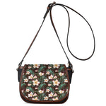 Tropical Frangipani Flower Print Saddle Bag