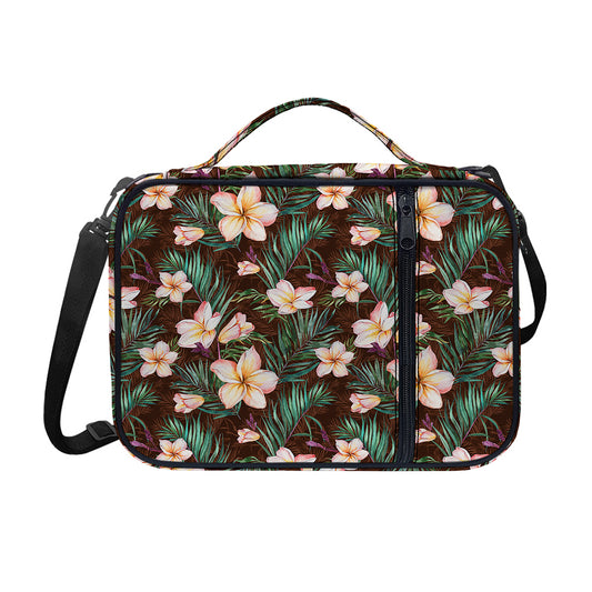 Tropical Frangipani Flower Print Shoulder Strap Bible Bag