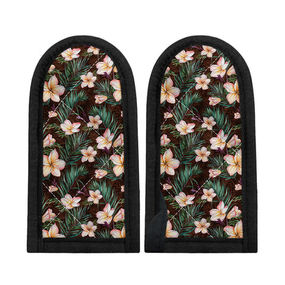 Tropical Frangipani Flower Print Skillet Handle Cover