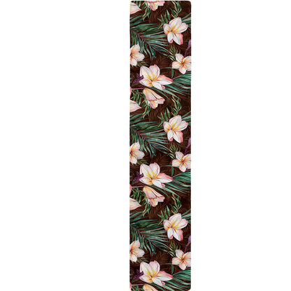 Tropical Frangipani Flower Print Table Runner