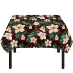 Tropical Frangipani Flower Print Tablecloth