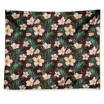 Tropical Frangipani Flower Print Tapestry