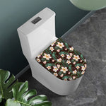 Tropical Frangipani Flower Print Toilet Lid Cover