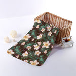 Tropical Frangipani Flower Print Towel