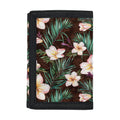 Tropical Frangipani Flower Print Trifold Wallet
