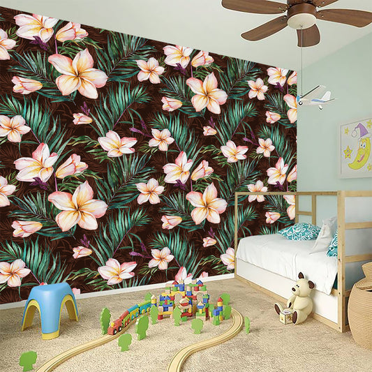 Tropical Frangipani Flower Print Wall Sticker