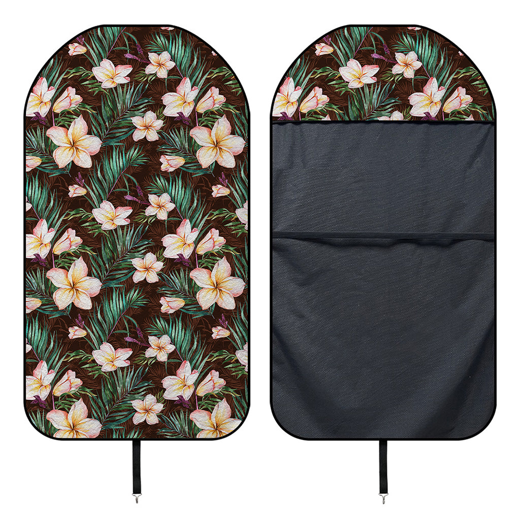 Tropical Frangipani Flower Print Waterproof Car Seat Cover
