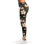 Tropical Frangipani Flower Print Women's Leggings