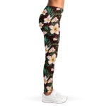 Tropical Frangipani Flower Print Women's Leggings