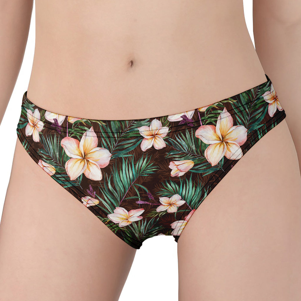 Tropical Frangipani Flower Print Women's Panties