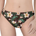 Tropical Frangipani Flower Print Women's Thong