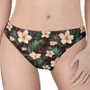 Tropical Frangipani Flower Print Women's Thong