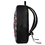 Tropical Frangipani Plumeria Print 17 Inch Backpack