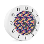 Tropical Frangipani Plumeria Print Alarm Clock