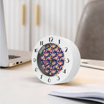 Tropical Frangipani Plumeria Print Alarm Clock
