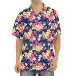 Tropical Frangipani Plumeria Print Aloha Shirt
