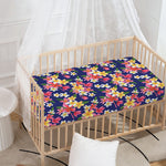 Tropical Frangipani Plumeria Print Baby Crib Sheet